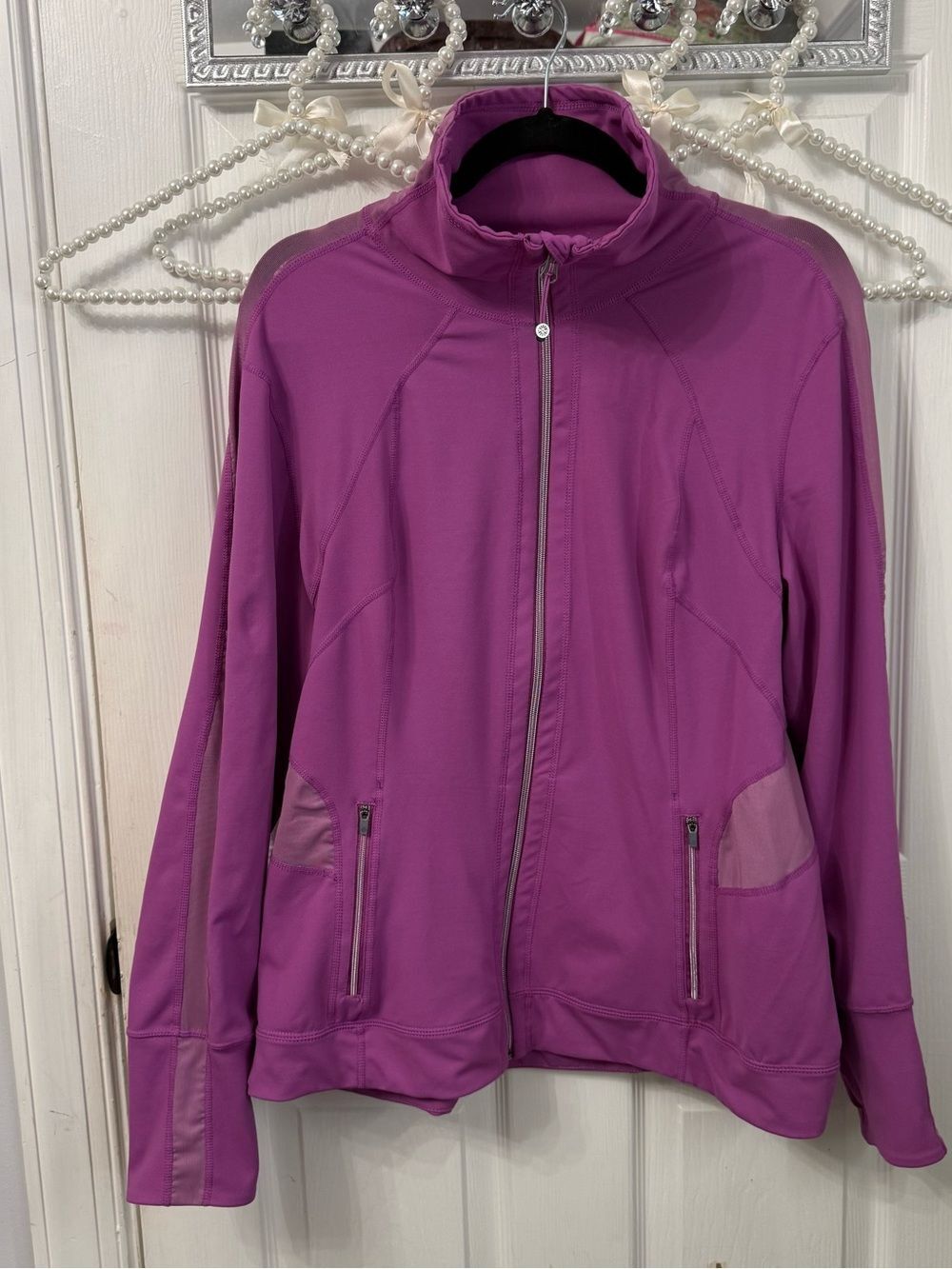 Tangerine Magenta Full-Zip Utility Jacket